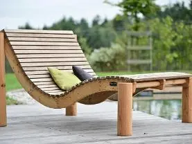 Holzprodukte SiHo Relax-Liege Lärche mit Füßen