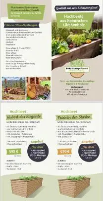 Holzprodukte Lärchen Hochbeet