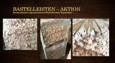 Holzprodukte Bastelleisten - Fichte/Kiefer