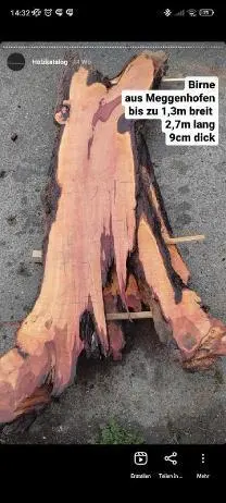 Schnittholz Schnittholz Birne Stammtischplatten
