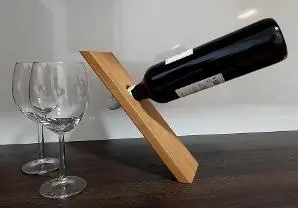 Holzprodukte schwebender Flaschenhalter Eiche