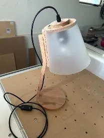 Holzprodukte Nachttischlampe