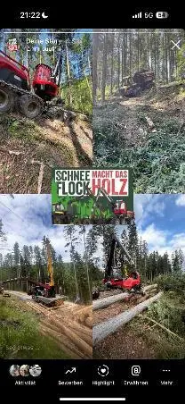 Dienstleistung Schneeflock Macht das Holz (Wegebau, Forstliche Beratung & Planung, Holzernte & Rückung, Baumabtragung/-pflege, Brennholz: Produktion/Handel)