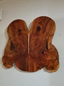 Holzprodukte Schmetterlings-Wanduhr aus Apfelholz