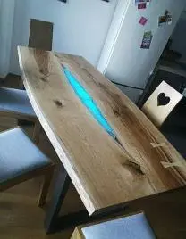 Holzprodukte Tisch mit epoxid Harz