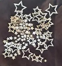Holzprodukte Dekosterne Weihnachten 140 Stück