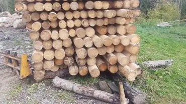 Rundholz Rundholz Fichte Zylindrisch gefräst