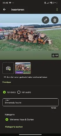 Brennholz Brennholz Fichte, Esche, Erle